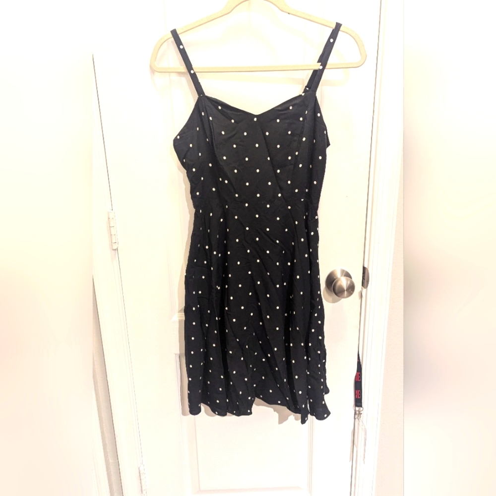 Old Navy Black Polka Dot Dress Aize Small